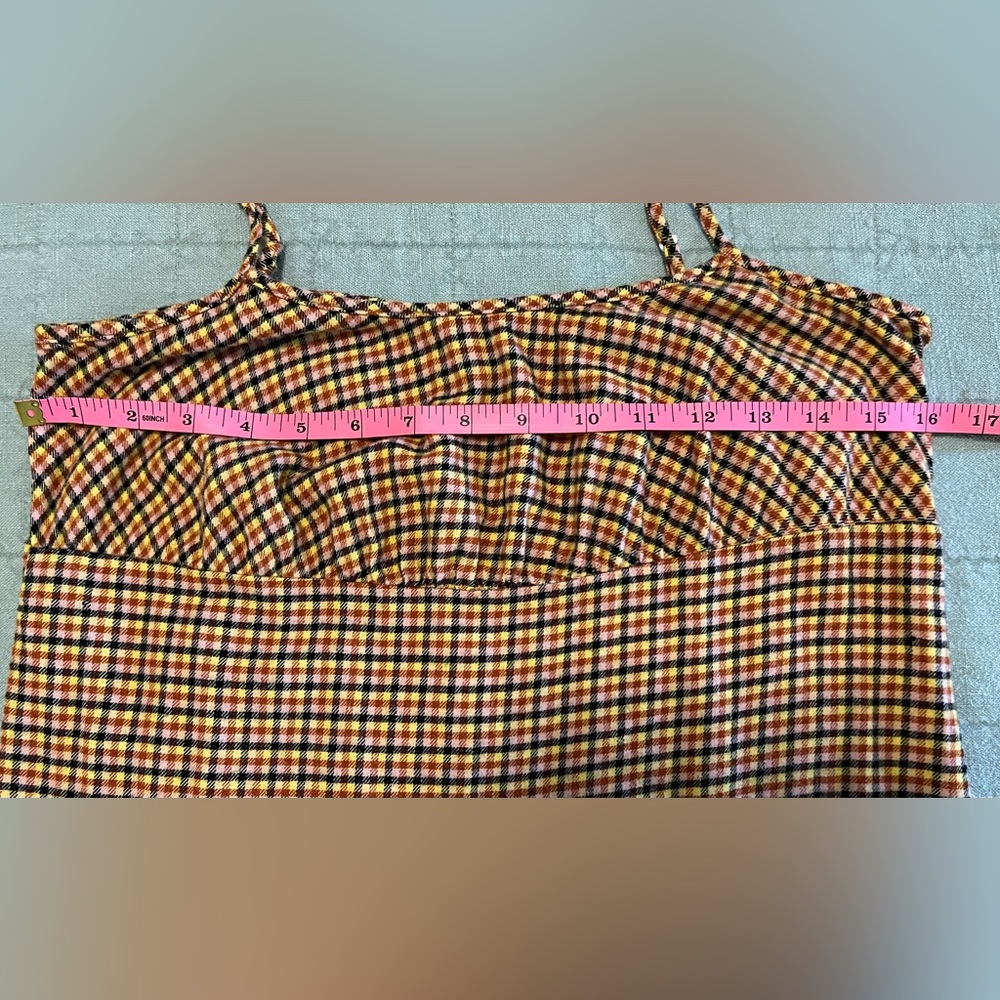 Wild Fable Flannel Babydoll Plaid Dress Spaghetti Strap Size XS - Picture 4 of 11